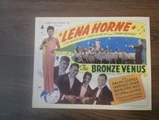 Lena Horne Title Card for movie " The Bronze Venus" , 1943