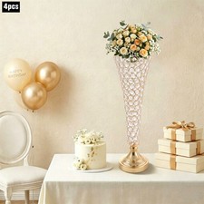 4-pack Flower Trumpet Vases,  For Wedding/holiday/birthday Party