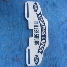 Vintage 1930s And New-old Stock - Schaffers Garage Ford License Plate Topper
