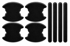 8pcs Car Door Handle Bowl Scratch Protector Stickers Anti Collision Guard Black