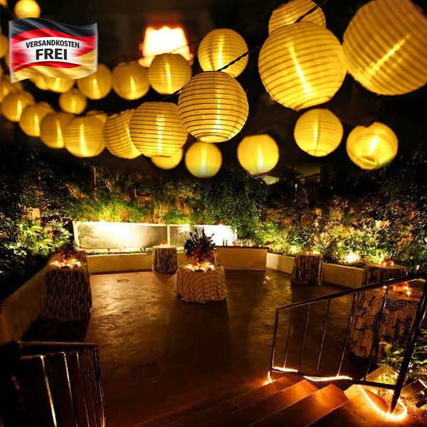 Solar Lichterkette 6M 30 LED Lampions AußEn Wasserdicht Garten Hof Dekoration-image
