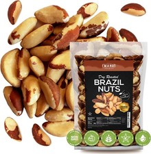 Premium Wild Harvested Dry Roasted Brazil Nuts with Sea Salt, 2 lb   High
