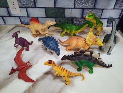 Lot Of 10 Learning Resources Jumbo Dinosaurs T Rex Stegosaurus Pterodactyl Fun