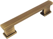 10 Pack 702-3.5BAB Brushed Antique Brass Contemporary Cabinet Hardware Handle Pu