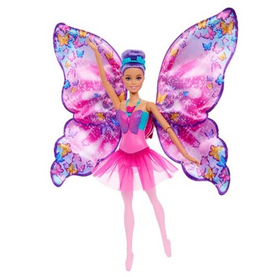 Barbie Tanz- und Flatterpuppe mit 2-in-1 Verwandlung 36,06 cm, lila 