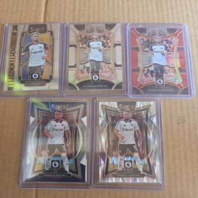 x5 Andreas Pereira Panini Select Parallel Cards Fulham FC