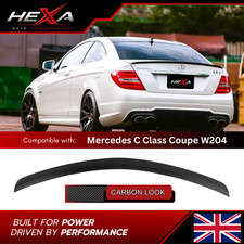 Mercedes C Class Coupe W204 Carbon Fibre Rear Boot Spoiler Lip Wing Kit 11-15