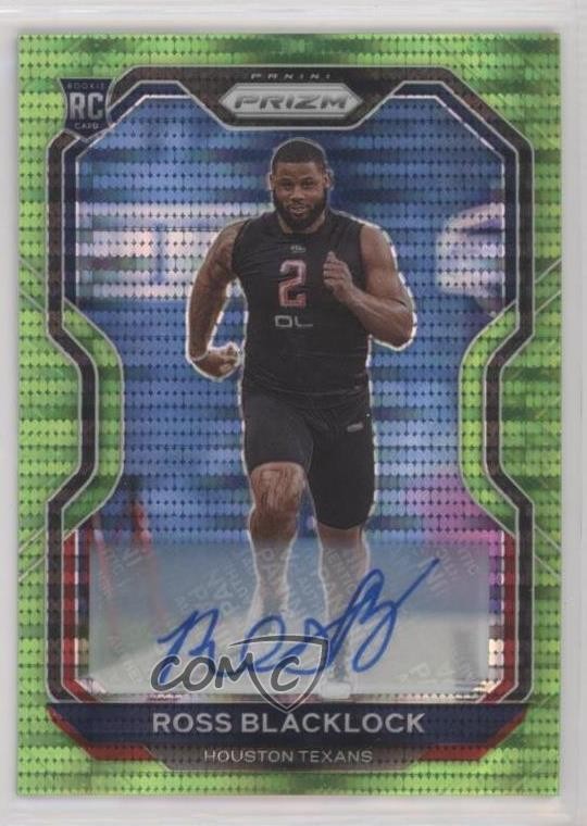 Ross Blacklock Panini Prizm #394 Autograph-Neon Green Pulsar