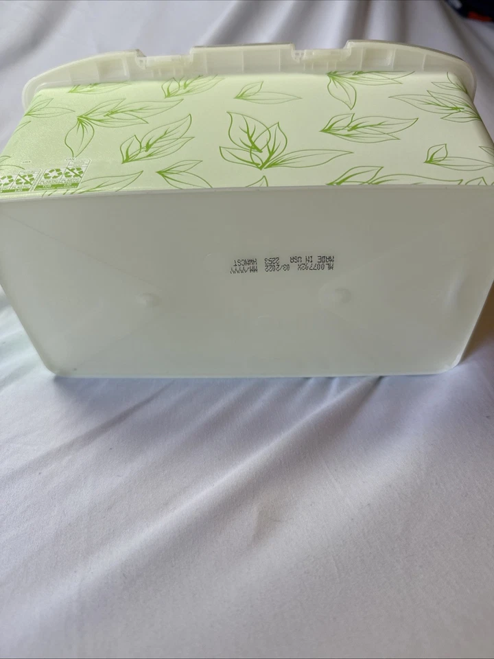 Caja de toallitas para bebé Huggies contenedor diseño hoja verde tapa dispensadora de plástico Foto 4 de 4