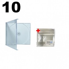10 STANDARD White Color CD Jewel Case 100 OPP Bags