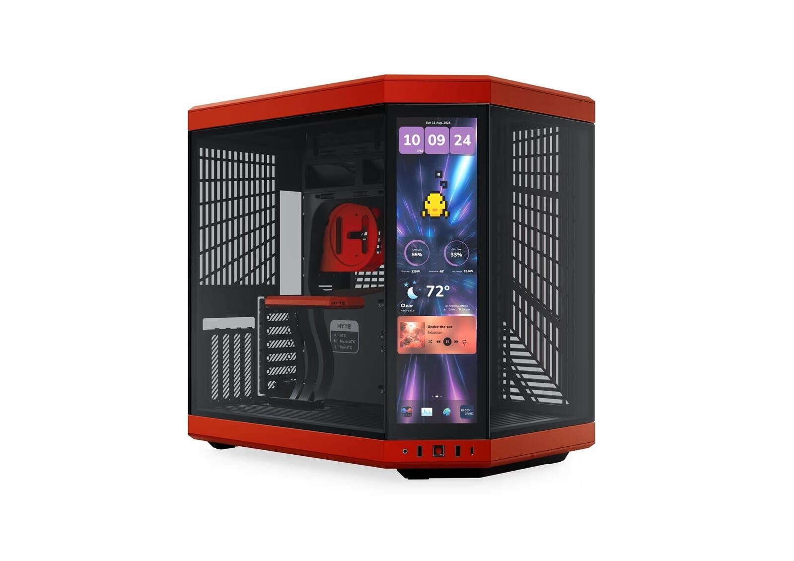 HYTE PC Gehäuse Y70 Infinite mit Touch Schwarz/Rot