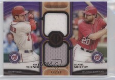 2018 Topps Tribute Dual Relics Purple 33/50 Daniel Murphy Trea Turner #DR-TM h3a