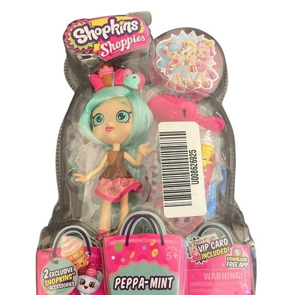 Shopkins Shoppies Peppa-Mint Doll with Exclusive Shopkins Ac