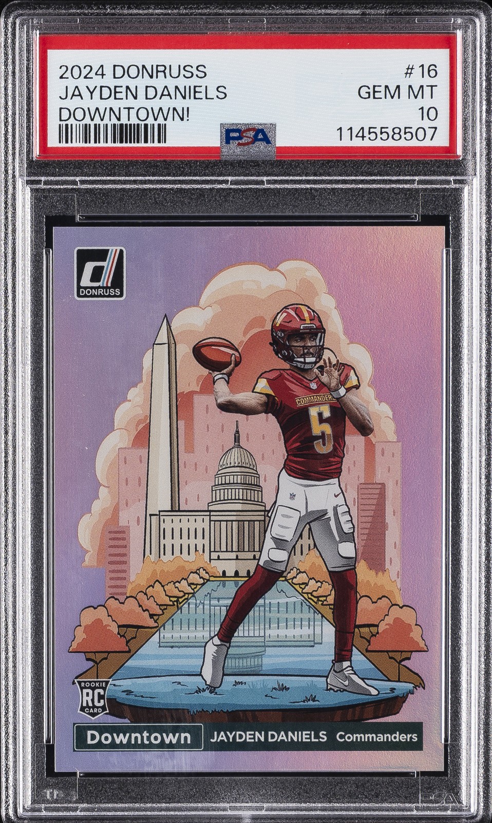 2024 PANINI DONRUSS DOWNTOWN! #16 JAYDEN DANIELS PSA 10