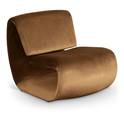 Nouveau Saddle Velvet Accent Chair