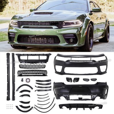 Fit 2015 - 2023 Dodge Charger Widebody Kit Front and Rear Bumper Set
