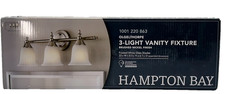 Hampton Bay Olgelthorpe 22 in. 3-Light Brushed Nickel Bathroom Vanity Light