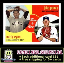 2008 Topps Heritage Then & Now High Numbers #TN9 Early Wynn / Jake Peavy