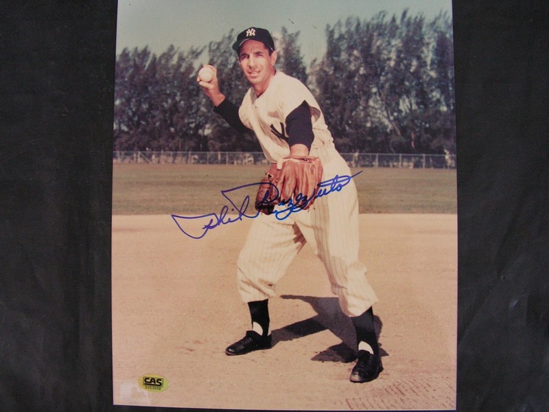 Phil Rizzuto Signed Color 8 X 10 Photo CAS Cert MT New York Yankees 1950 MVP POY