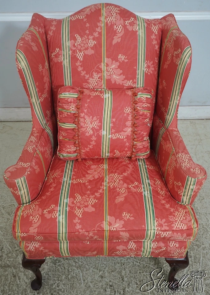 70814: Silla de ala de caoba Queen Anne HICKORY CHAIR CO Foto 2 de 4