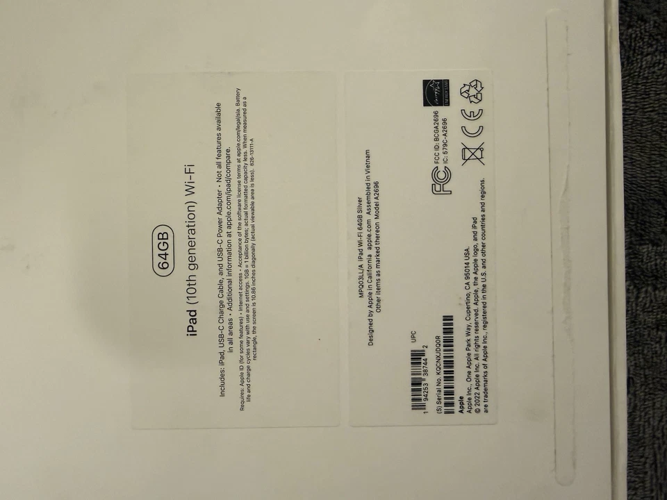 Apple iPad 10th Gen A2757 64GB Silver 10.9" Unlocked Clean IMEI: Good - Image 4 of 4