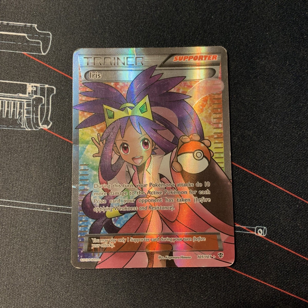 Iris 101/101 Pokemon Card TCG Plasma Blast Set Holo LIGHTLY PLAYED CONDITION