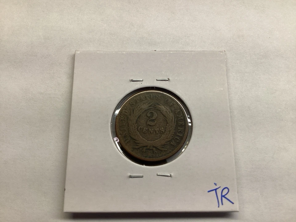 1868 Two Cent Piece 2nd Year Minted Coin 062925 52tr - Image 2 of 4