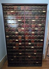 Antique Apothecary Cabinet Wood & Metal with 192 Drawers! Over 6 feet tall! 