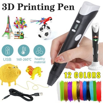 3D Stifte Set 3D Druck Stift Mit 12 Farben PLA Filament Pen DIY Kinder Geschenk