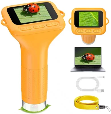 SHENZHEN SULANG TECHNOLOGY CO.,LTD Handheld Microscope for Kids Portable Pocket Digiscope - 2" IPS HD Screen 1000X