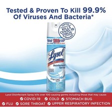 3 PACK -Lysol Disinfectant Spray Crisp Linen Scent, 19 oz New 1.05 per fl oz