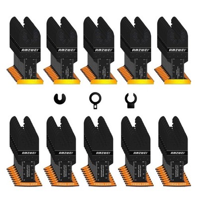 100PCS Oscillating Tool Blades, Titanium & HCS Oscillating Saw Blades for Metal/
