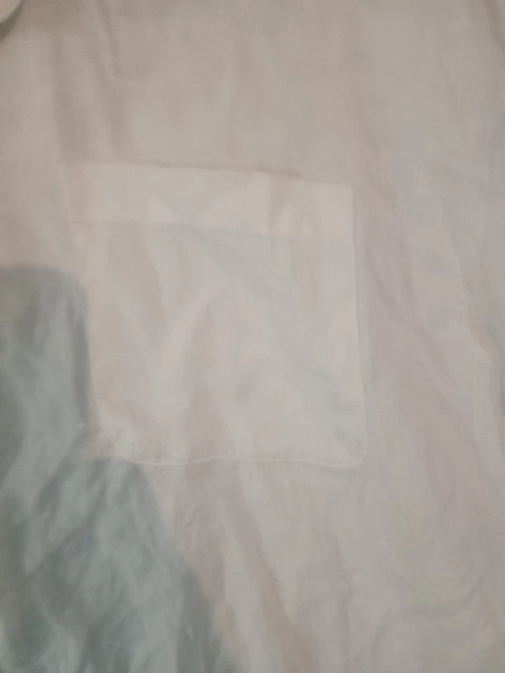 Linea Uomo White 100% Linen Button Up Short Sleeve Shirt 4XLT - Image 3 of 4