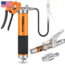Thinkwork 8000 Psi Pistol Grip Grease Gun Kit - Adjustable Pressure