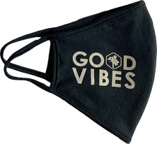 SATORI GOOD VIBES LOGO FACE MASK BLACK