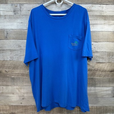 Tommy Bahama Mens XXL Royal Blue Pineapple You Got Hacked Graphic Pocket T-Shirt