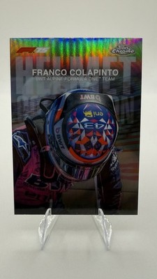2025 Topps Chrome Formula 1 F1 Franco Colapinto Helmet Collection Refractor