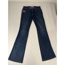 Wrangler Womens 5 Pocket Jeans Flared Leg Dark Wash Size 2x32