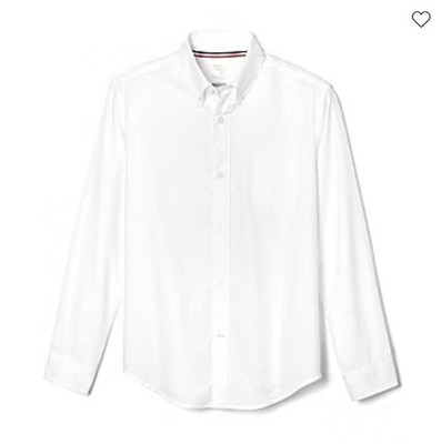 French Toast Long Sleeve Classic Dress Shirt In White size 14 Boys