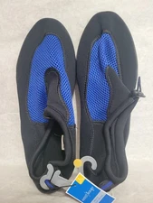 Men's West Loop Black and Blue Water Shoe Size 13-14 New