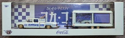 M2 Machines Auto Hauler Coca-Cola 1973 Cheyenne Super 30 & 1959 Corvette Chase