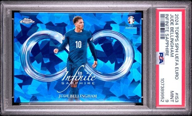 Jude Bellingham 2024 Topps Sapphire UEFA Euro Infinite Sapphire #IS-3 PSA 9