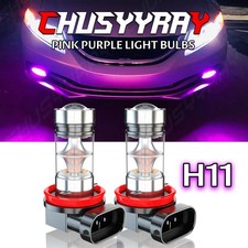 2pcs Pink Purple H11 LED Fog Light Bulbs For 2019 2020 2021 Ram 1500 2500 3500