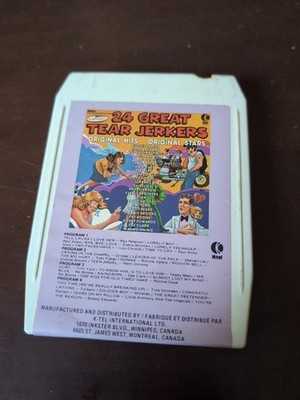 K-Tel 24 Great Tear Jerkers 8-Track Cartridge Various Artists Compilation Hits