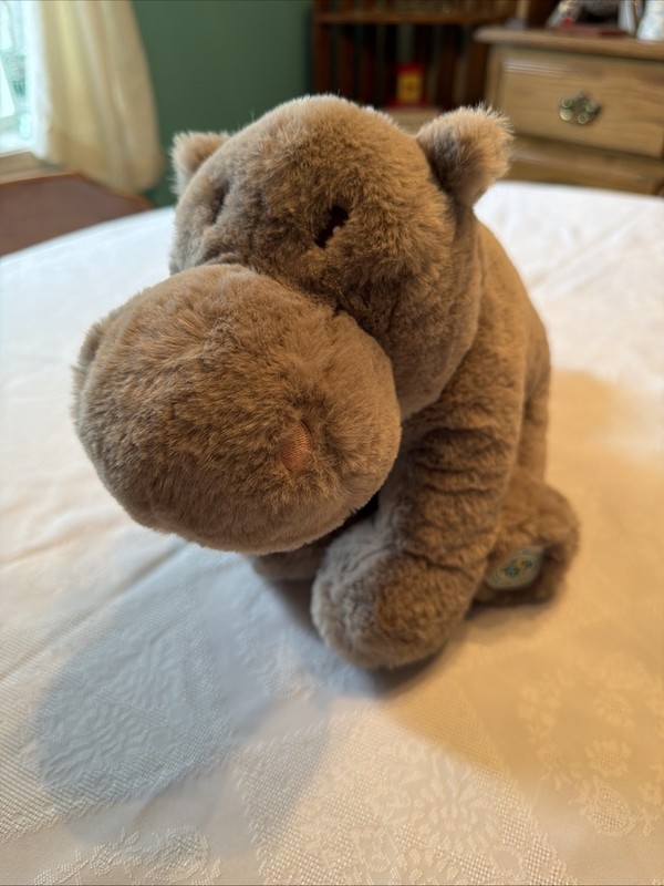 Vintage FAO Schwarz Sustainable Earth Hippo Plush Toy