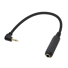 Right Angle 3.5mm to 6.35mm Audio Cable,1/4 inch TRS Female to 1/8 inch TS Ma...
