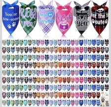 200 Pcs Dog Bandanas Bulk Pet Bibs Colorful T...