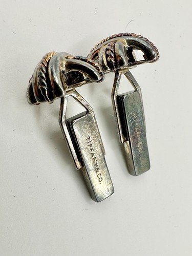 Gemelli Tiffany & Co Paloma Picasso firma x corda oro sterling 925 18 carati 92 - Foto 7 di 9