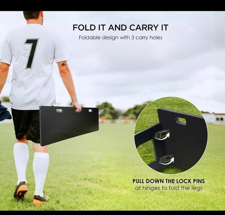 Portable Soccer Rebounder Training Board Dual Angle, 32 x 12"