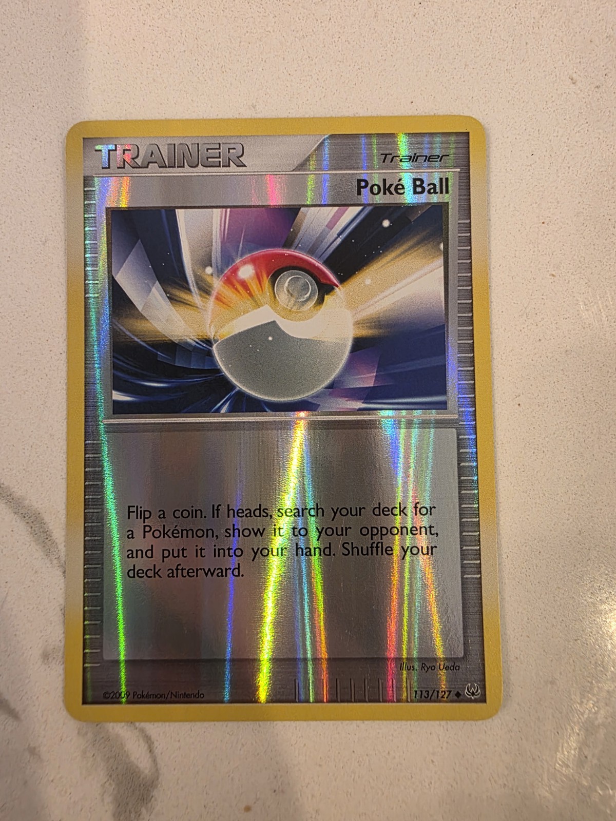 Pokemon Card - POKE BALL  113/127 Reverse Holo (2009 Platinum) - NM